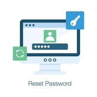 Get this amazing icon of password reset in trendy flat style vector