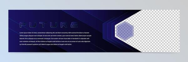 Modern abstract futuristic banner design template vector