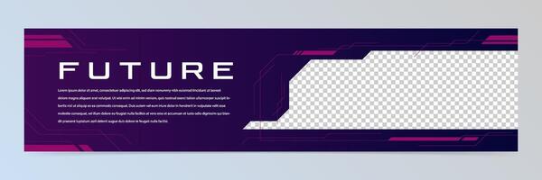 Modern abstract futuristic banner design template vector