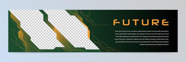 Modern abstract futuristic banner design template vector