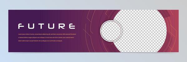 Modern abstract futuristic banner design template vector