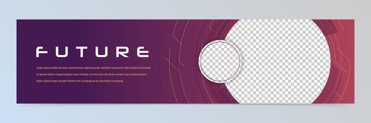 Modern abstract futuristic banner design template vector