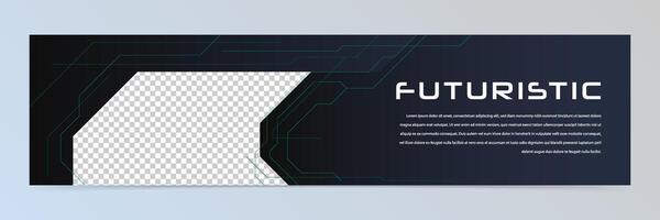 Modern abstract futuristic banner design template vector