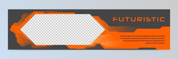 Modern abstract futuristic banner design template vector