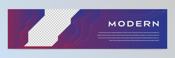 Modern abstract futuristic banner design template vector