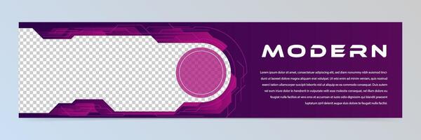 Modern abstract futuristic banner design template vector