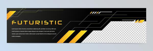 Modern abstract futuristic banner design template vector