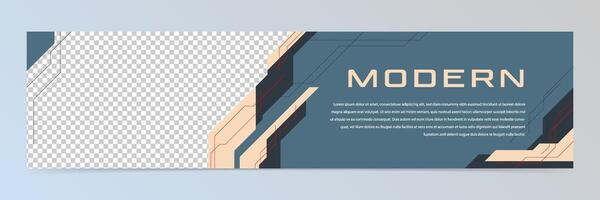 Modern abstract futuristic banner design template vector