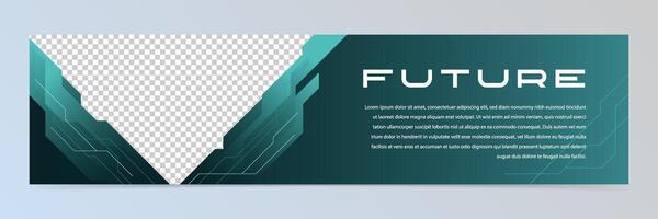 Modern abstract futuristic banner design template vector