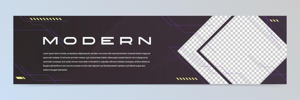 Modern abstract futuristic banner design template vector