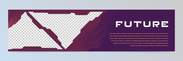 Modern abstract futuristic banner design template vector