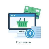 Ecommerce, online shopping concept icon design, unique and trendy vector