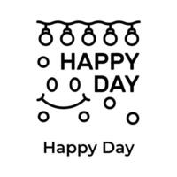 Have a look at this beautiful happy day icon design, up for premium use vector