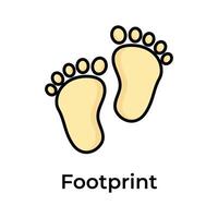 Baby footprints vector design in trendy modern style