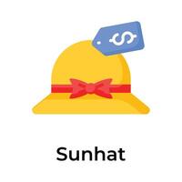 Download this premium icon of sun hat, editable vector