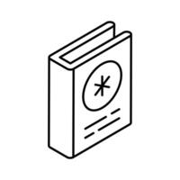 Premium isometric vector of medical book, an editable icon of medical education