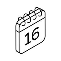 An amazing icon of calendar in isometric design style, ready to use vector