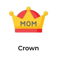 A mother day crown vector design, isolated on white background