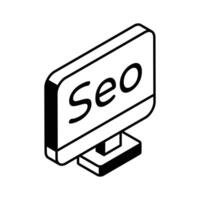 Search engine optimization isometric vector design