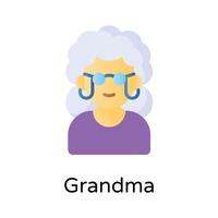 Grama avatar vector design, ready for premium use