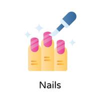 An amazing icon of nail painting, have a look at this beautiful vector of nail polishing