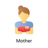 Get this visually perfect icon of mother in modern style vector