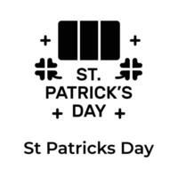 Creative and unique icon of st patrick day in modern design style vector