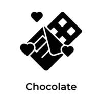 Yummy chocolate, an amazing icon of chocolate in editable style vector