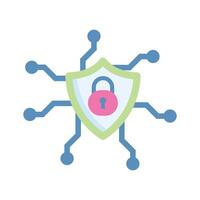 Hav a look at this carefully crafted flat style icon of network security vector