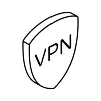 Secure vpn, network protection isometric vector design