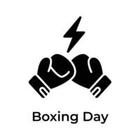 Boxing day icon in trendy design style, isolated on white background vector
