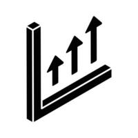 Growth chart depicting vector design of business analysis, up for premium use