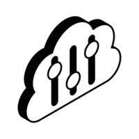 Have a look at this amazing icon of cloud setting, cloud adjustment, cloud preferences vector