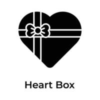 Creatively designed vector of gift box with heart, surprise gift, mothers day present