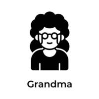 Grama avatar vector design, ready for premium use