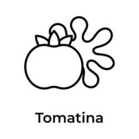 Creative icon design for spanish la tomatina, tomato festival vector