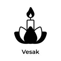 obtener tu sostener en esta hermosamente diseñado vesak icono, Listo para prima utilizar vector