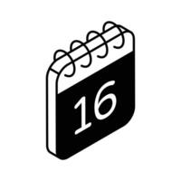 An amazing icon of calendar in isometric design style, ready to use vector