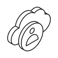 Well designed cloud user isometric vector, personal cloud, cloud service provider vector