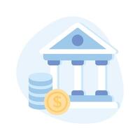 Get hold of this creative icon of banking in flat style vector