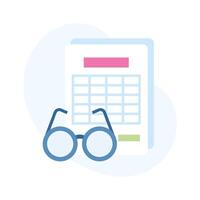 Have a look at this amazing icon of business planning in flat style vector