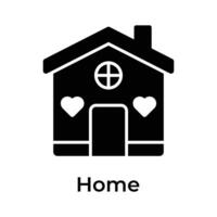 Premium icon of house building in editable flat style vector