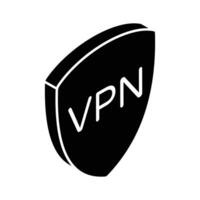 seguro VPN, red proteccion isométrica vector diseño