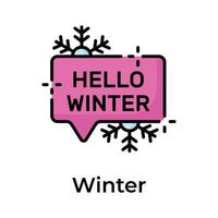 Grab this amazing and unique hell winter icon in modern style vector