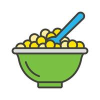 An icon of cereal bowl in trendy style, ready to use vector