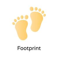 Baby footprints vector design in trendy modern style