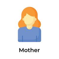 Grab this unique icon of mother in modern flat style vector