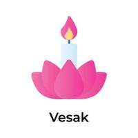 obtener tu sostener en esta hermosamente diseñado vesak icono, Listo para prima utilizar vector