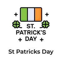 Creative and unique icon of st patrick day in modern design style vector