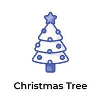 Have a look at this creative and beautiful icon of Christmas tree, up for premium use vector